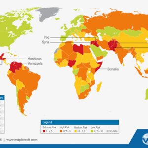 붉을수록 범죄률이 높은 국가